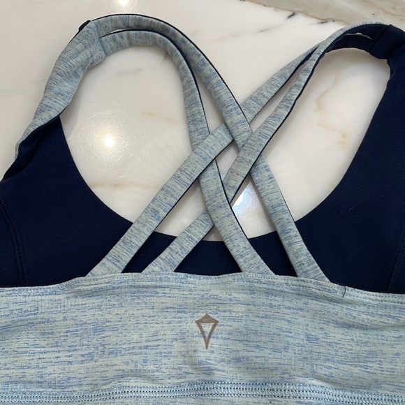 Lululemon Ivivva Navy & Light Blue Reversible Strappy Sports Bra—Great Condition - Picture 6 of 7